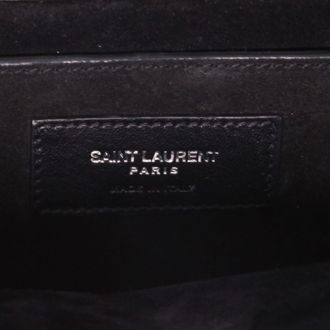 Saint Laurent  Kate shoulder bag  in black smooth leather - Detail D2