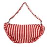 Chanel   handbag  in red and white canvas - 360 thumbnail