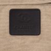 Chanel   shopping bag  in beige canvas  and black leather - Detail D6 thumbnail