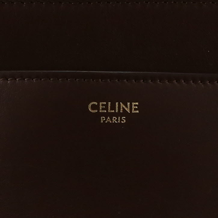 Celine  16 medium model  handbag  in brown leather - Detail D2