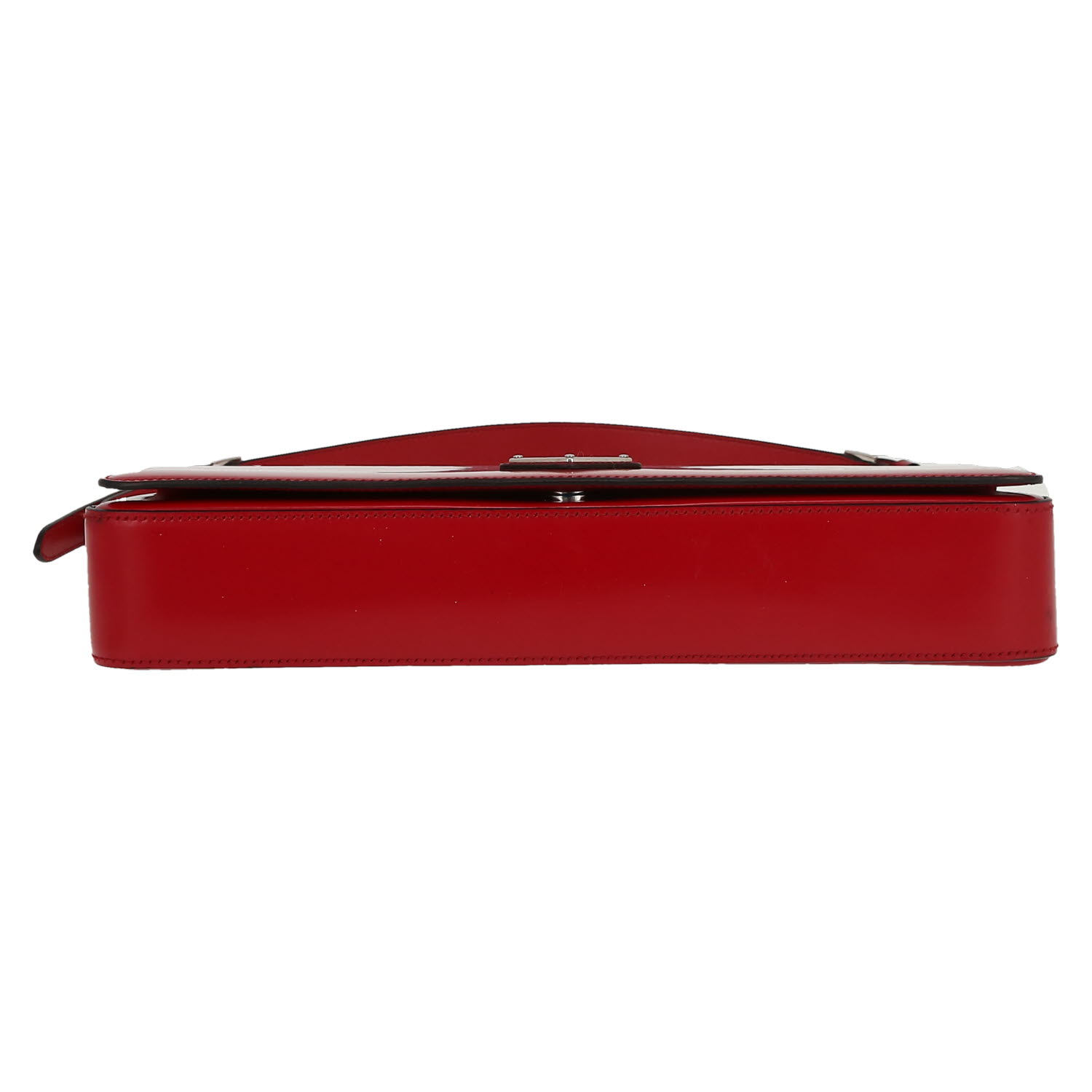 Prada   handbag  in red patent leather - Detail D1