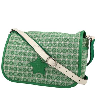 Borsa a tracolla Gucci  Messenger in tela e pelle verde