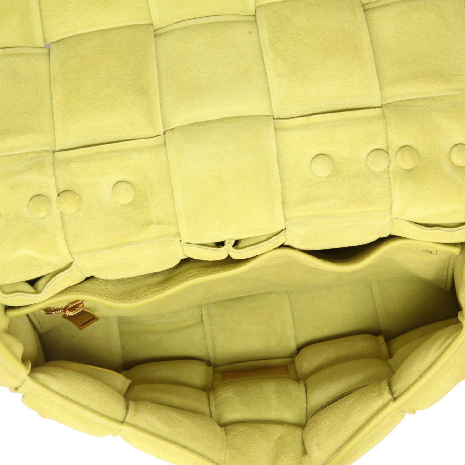 Bolso de mano Bottega Veneta  Cassette en ante amarillo - Detail D3