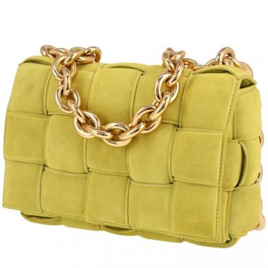 Borsa Bottega Veneta  Cassette in camoscio giallo