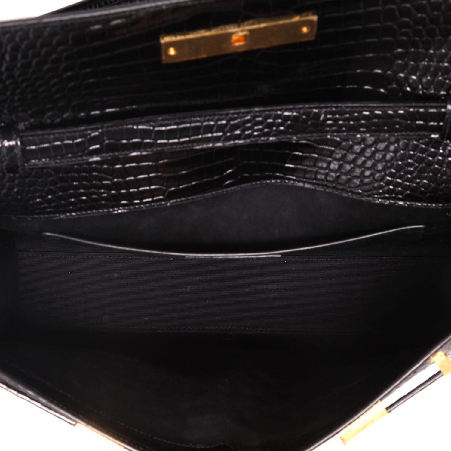 Sac à main Saint Laurent  Manhattan en cuir noir - Detail D3
