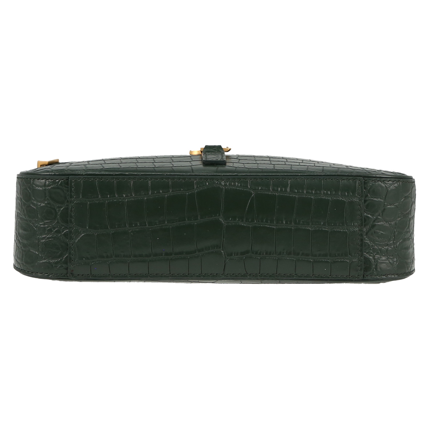 Saint Laurent  5 à 7 handbag  in green leather - Detail D1