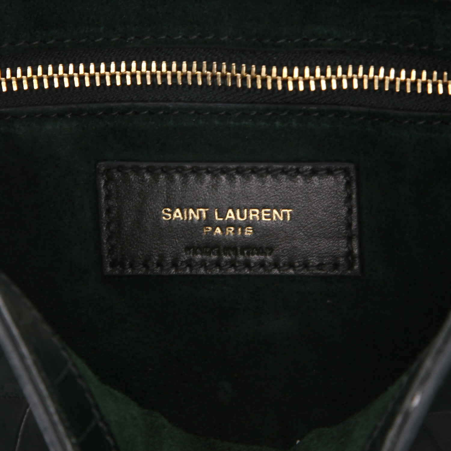 Saint Laurent  5 à 7 handbag  in green leather - Detail D2