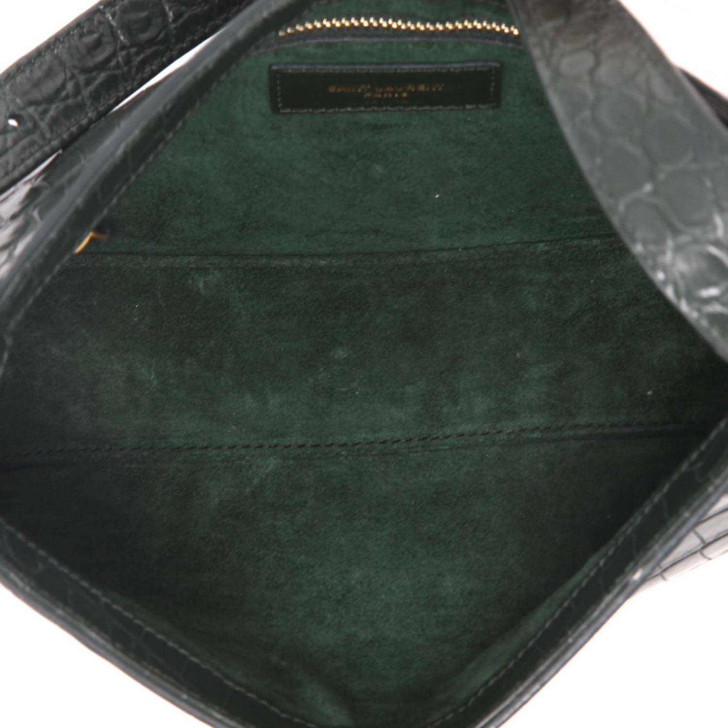 Saint Laurent  5 à 7 handbag  in green leather - Detail D3