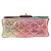 Chanel 2.55 mini handbag  in blue, pink and purple quilted leather - Detail D1 thumbnail