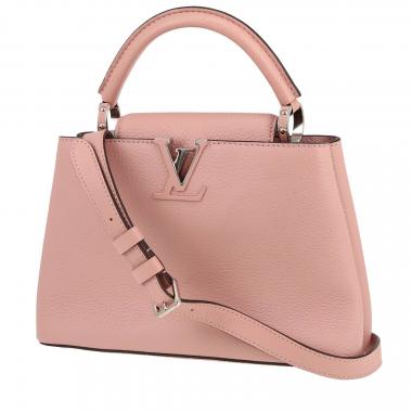 Borsa a tracolla Louis Vuitton  Capucines BB in pelle martellata rosa