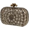 Bottega Veneta  Knot pouch  in golden brown braided leather - 00pp thumbnail