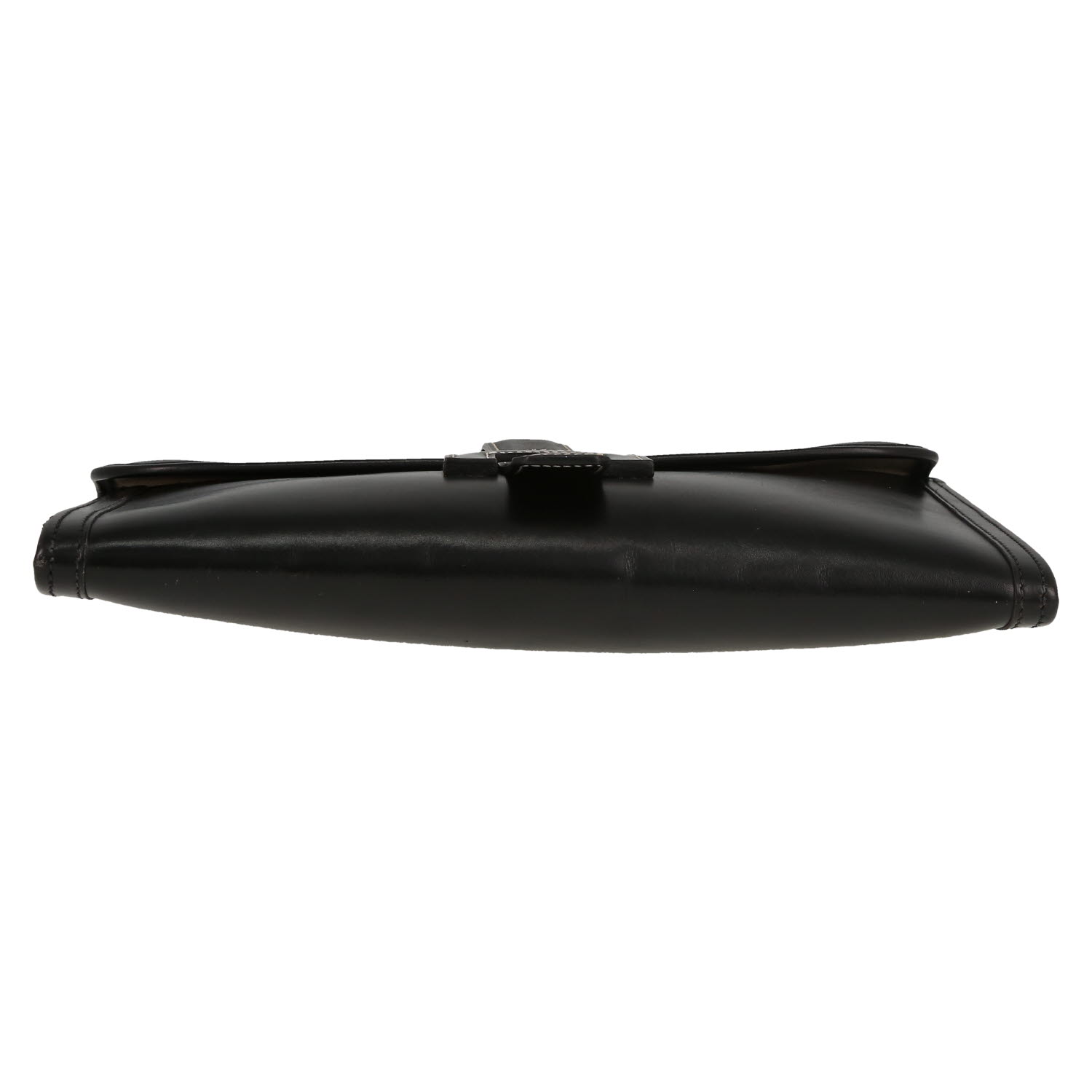 Bolsito de mano Hermès  Jige en cuero box negro - Detail D1