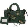 Balenciaga  City mini  handbag  in green leather - 00pp thumbnail