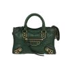 Balenciaga  City mini  handbag  in green leather - 360 thumbnail