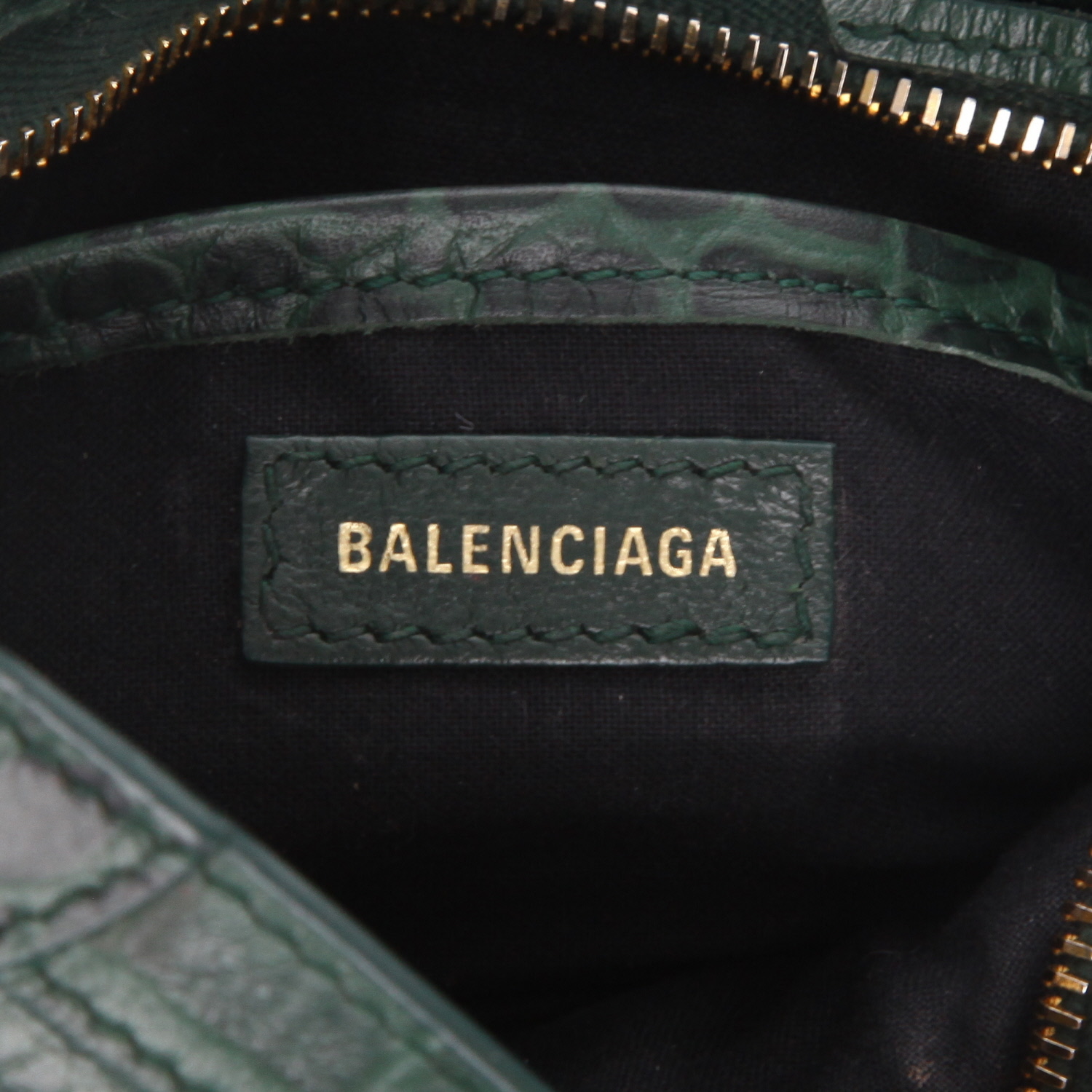 Bolso de mano Balenciaga  City mini  en cuero verde - Detail D2