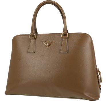 Sac à main Prada  Promenade en cuir verni vert-olive