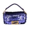 Borsa a tracolla Fendi  Baguette mini  in tela e pelle viola - 360 thumbnail