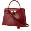 Bolso de mano Hermès  Kelly 28 cm en aligátor rojo Vif - 00pp thumbnail