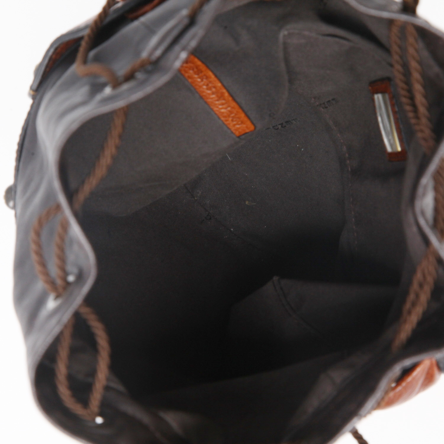 Borsa Fendi   in tela siglata marrone e pelle marrone - Detail D3