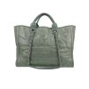 Chanel  Deauville shopping bag  in green leather - 360 thumbnail