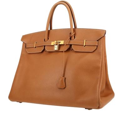 Hermès  Birkin 40 cm handbag  in gold Ardenne leather