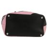 Chanel  Cambon shopping bag  in pink and black quilted leather - Detail D1 thumbnail