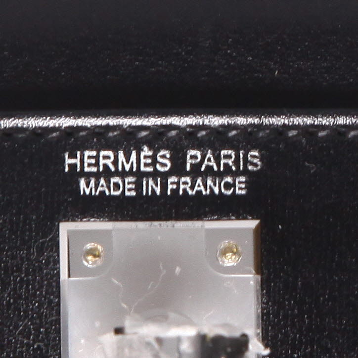 Borsa Hermès  Kelly 20 cm in pelle box nera - Detail D3
