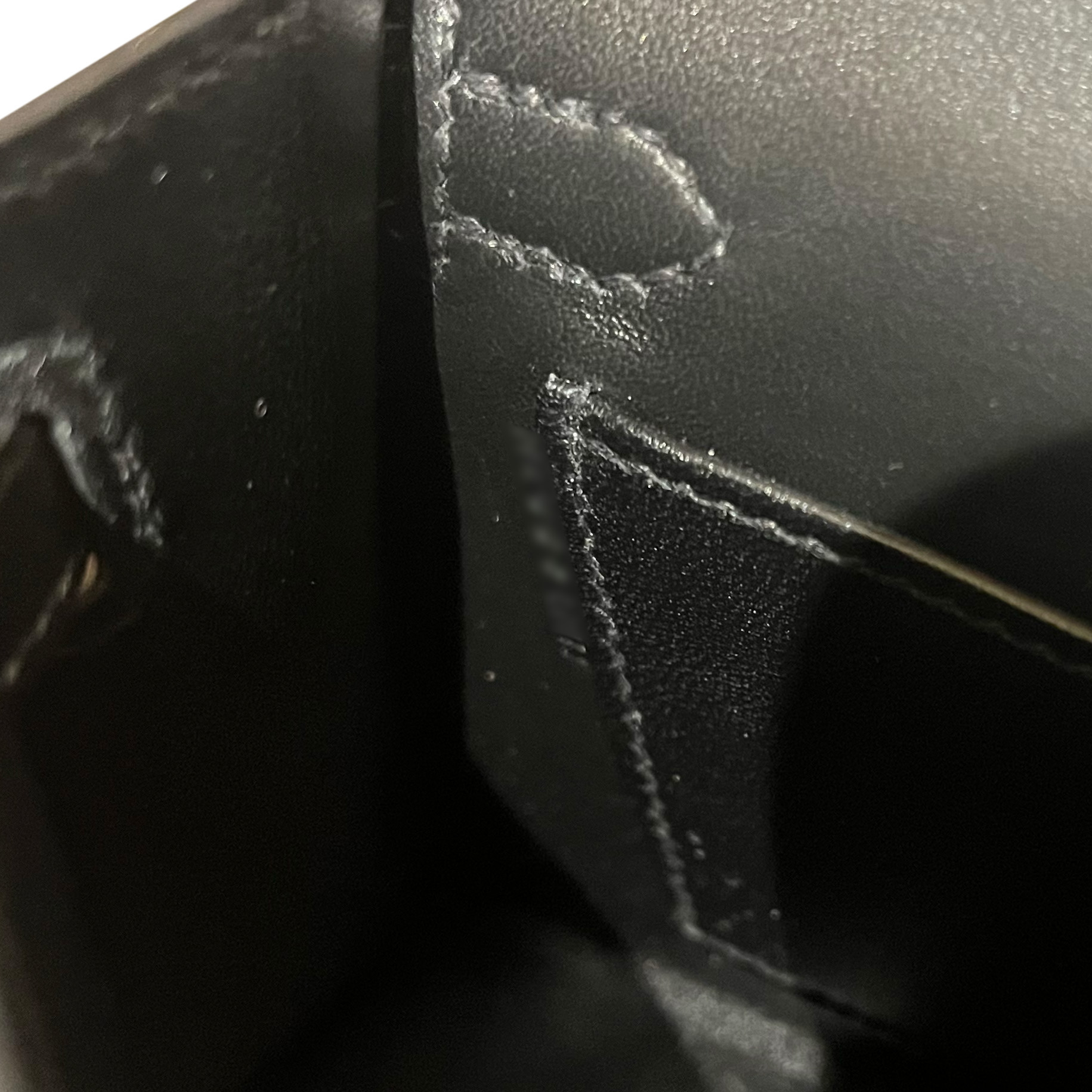 Hermès  Kelly 20 cm handbag  in black box leather - Detail D4