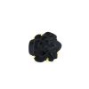 Chanel Camelia medium model ring in yellow gold and onyx - 360 thumbnail