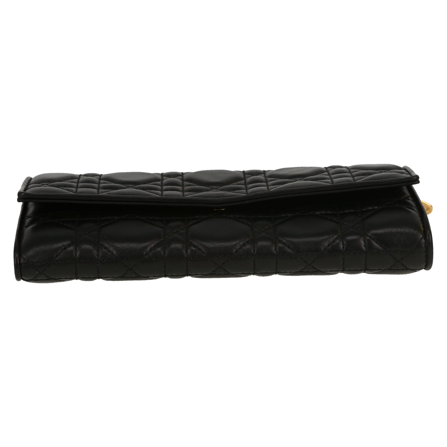Pochette Dior  Cannage in pelle trapuntata nera - Detail D1