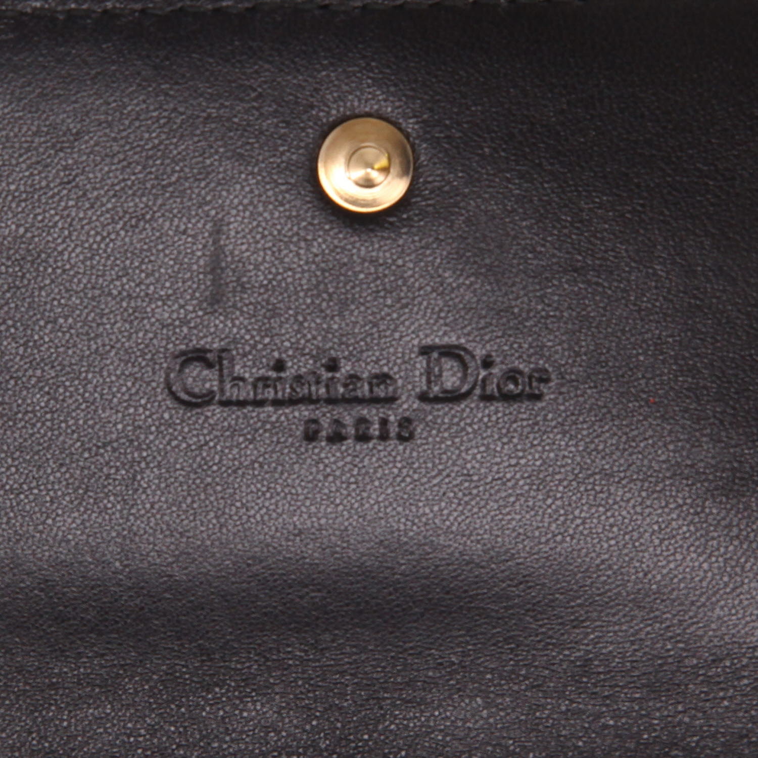 Bolsito de mano Dior  Cannage en cuero acolchado negro - Detail D2