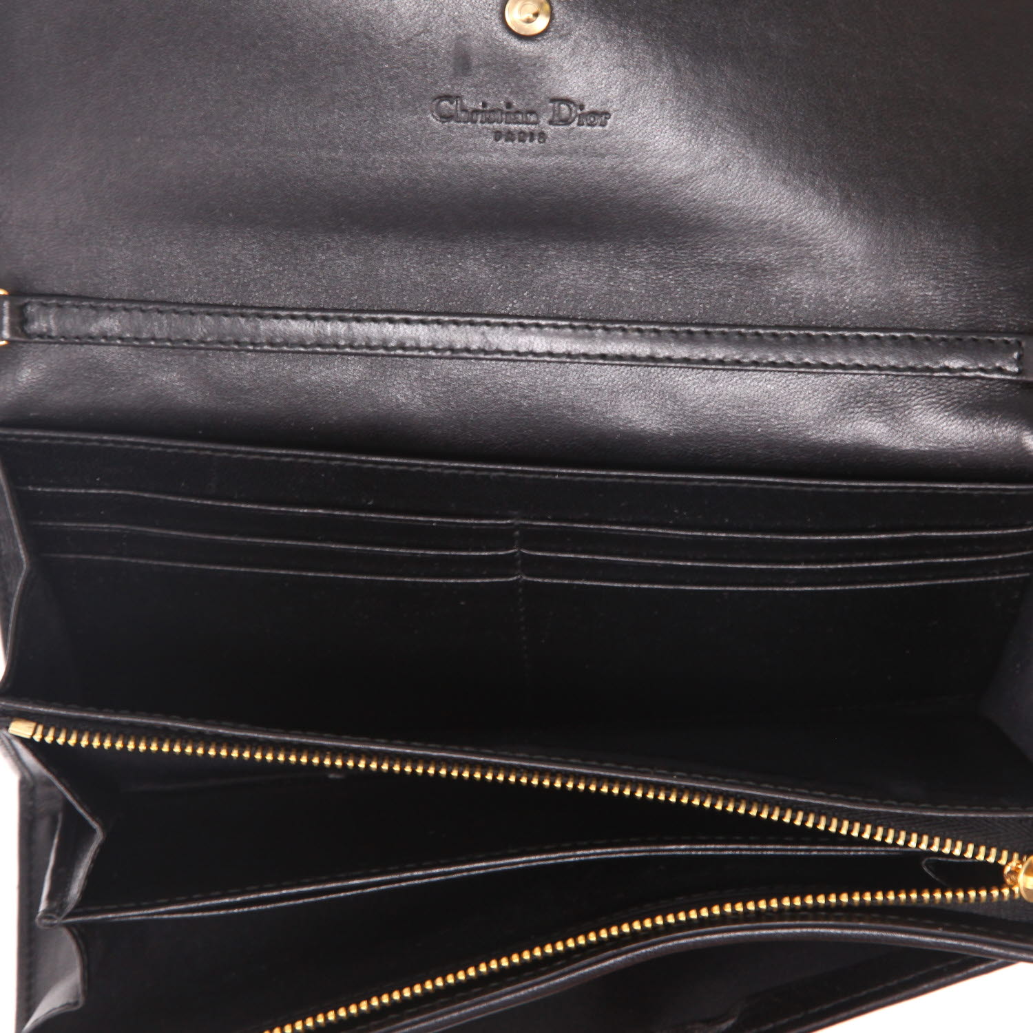Pochette Dior  Cannage in pelle trapuntata nera - Detail D3