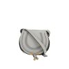 Chloé  Marcie mini  shoulder bag  in grey blue grained leather - 360 thumbnail