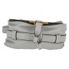 Chloé  Marcie mini  shoulder bag  in grey blue grained leather - Detail D1 thumbnail