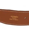 Hermès  Ceinture H belt  in gold epsom leather  and black leather - Detail D1 thumbnail