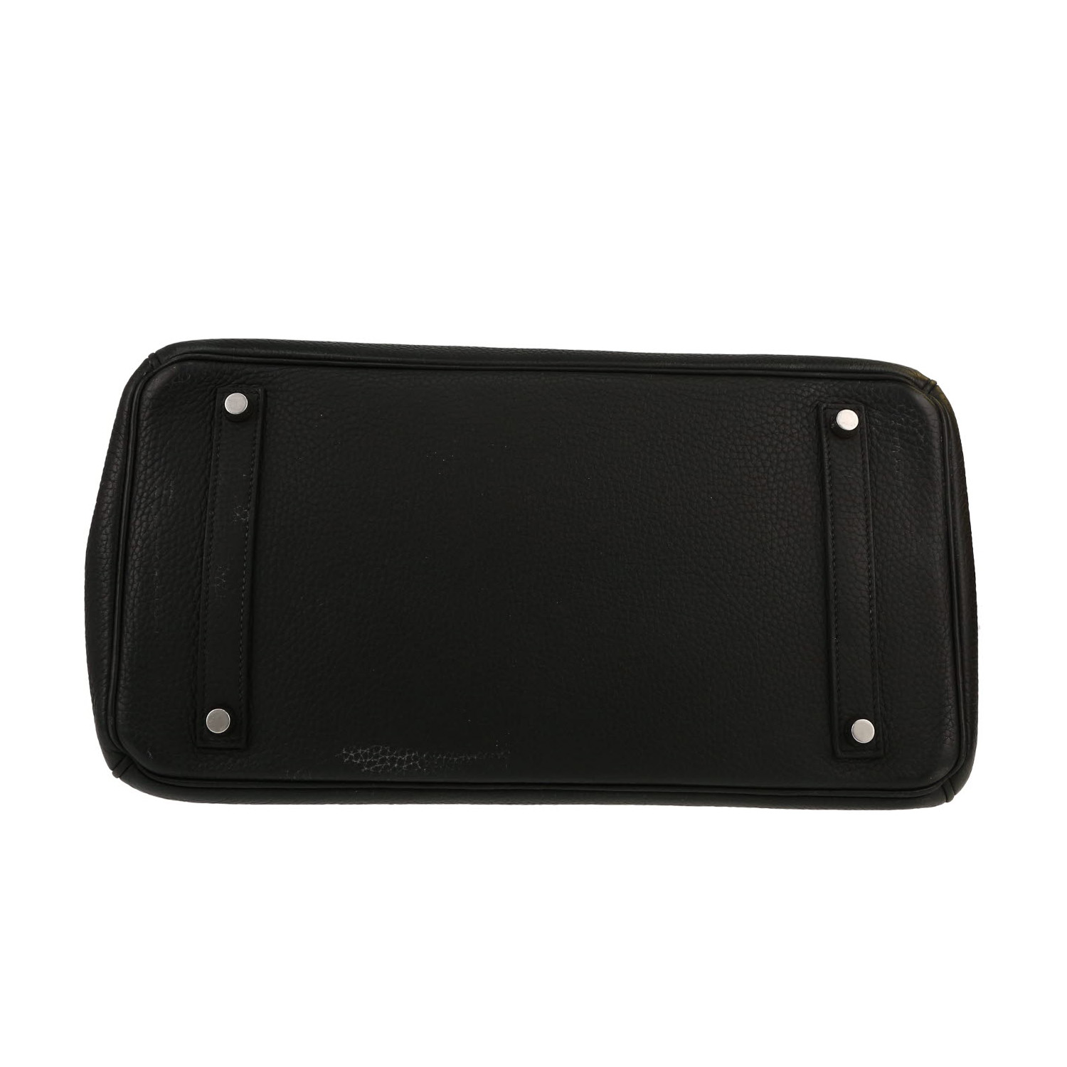 Bolso de mano Hermès  Birkin 35 cm en cuero togo negro - Detail D1