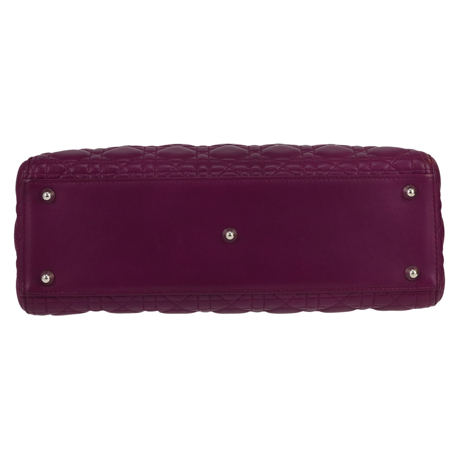 Borsa Dior  Lady Dior modello grande  in pelle cannage viola - Detail D1