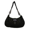 Dior  Plissé handbag  in black leather - 360 thumbnail