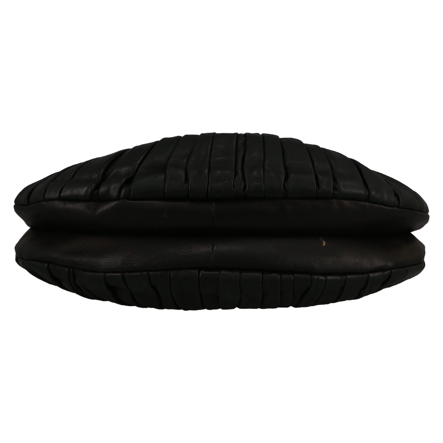 Dior  Plissé handbag  in black leather - Detail D1