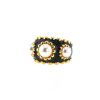 Chanel 3 symboles ring in yellow gold, pearls and lacquer - 00pp thumbnail