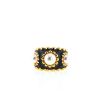 Anello Chanel 3 symboles in oro giallo, perle e lacca - 360 thumbnail