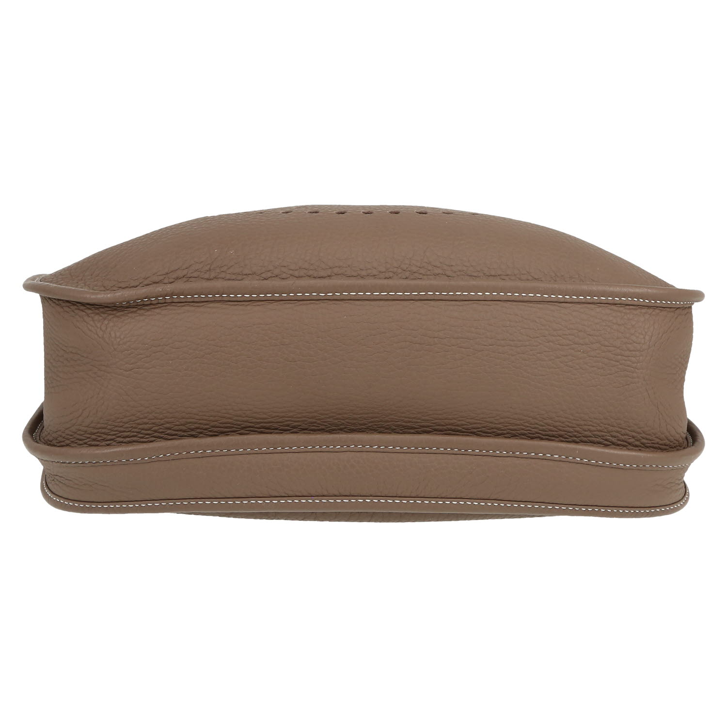 Bolso bandolera Hermès  Evelyne en cuero togo marrón etoupe - Detail D1