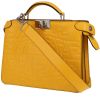 Fendi  Vertigo shoulder bag  in yellow monogram leather - 00pp thumbnail