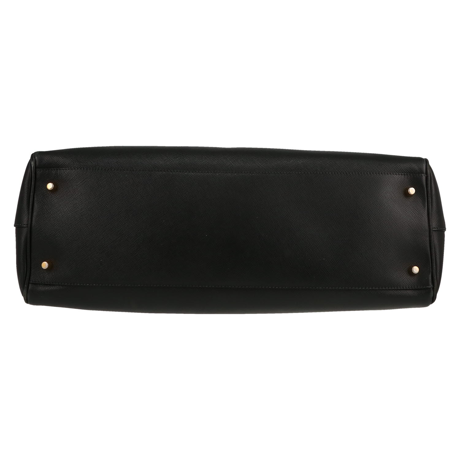 Bolso de mano Prada   en cuero saffiano negro - Detail D1