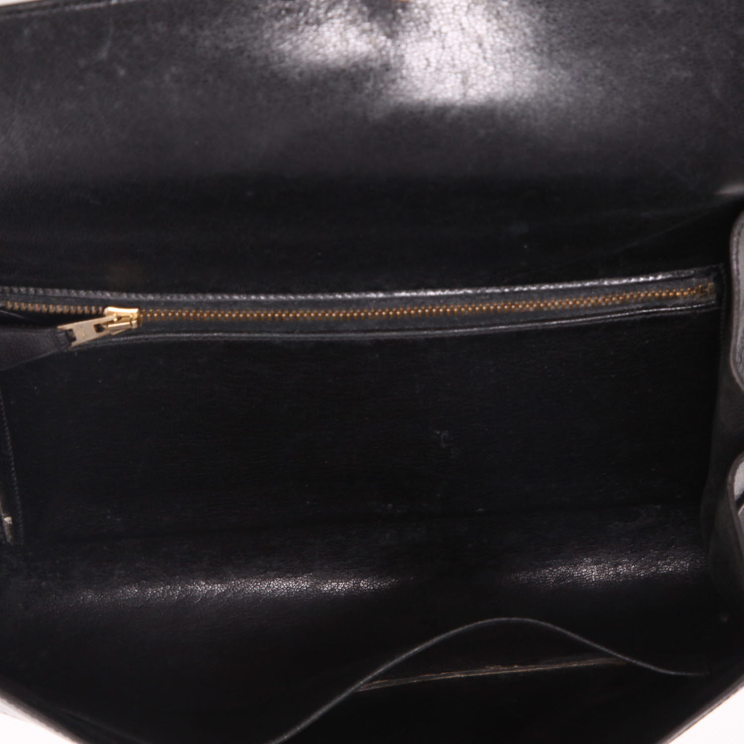 Borsa Hermès  Vintage in pelle box nera - Detail D3