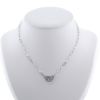 Collier Dinh Van Menottes R10 en or blanc et diamants - 360 thumbnail