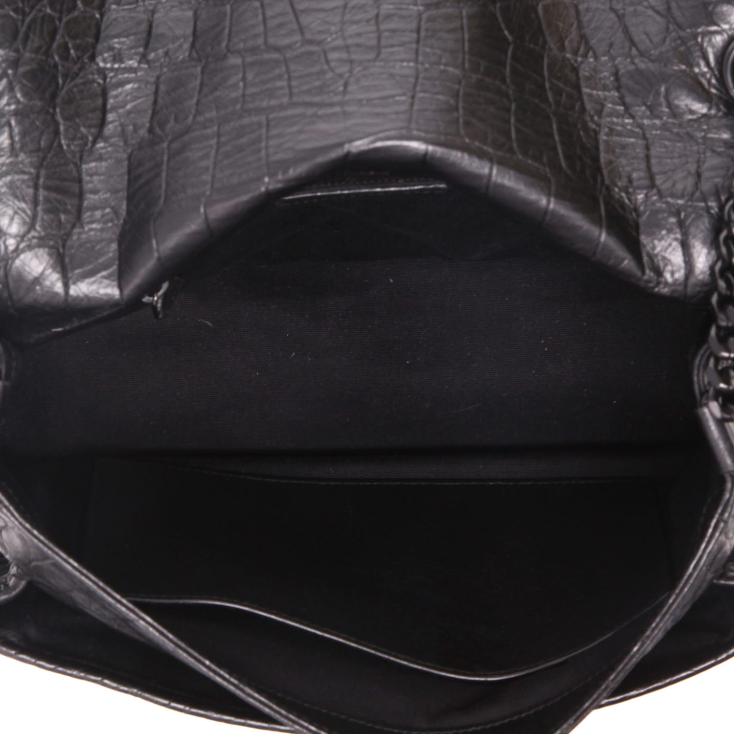 Bolso bandolera Saint Laurent  Niki modelo mediano  en cuero negro - Detail D3