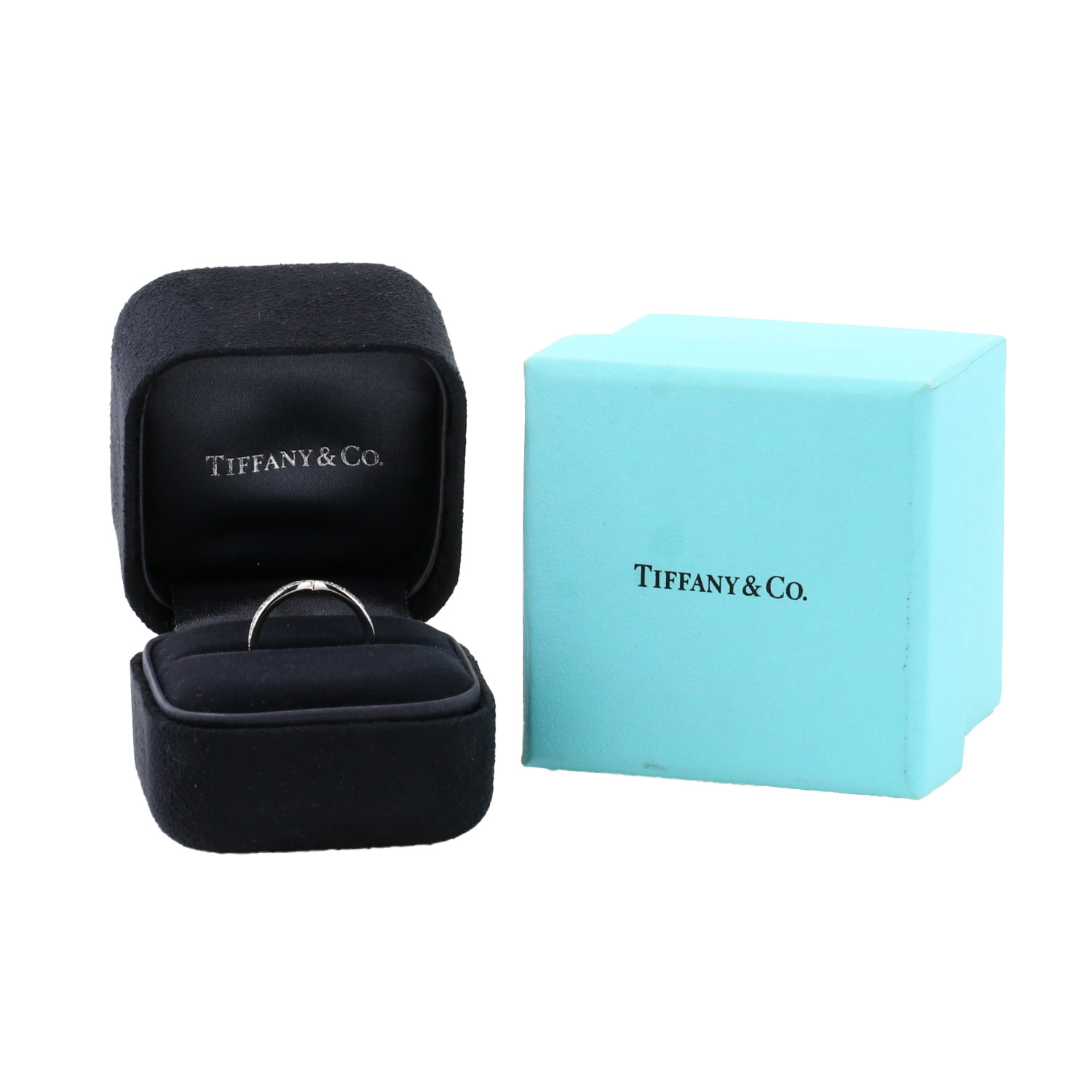 Alliance Tiffany 
Co Harmony en platine et diamants - Detail D2