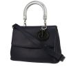 Dior  Be Dior shoulder bag  in navy blue leather  and silver leather - 00pp thumbnail