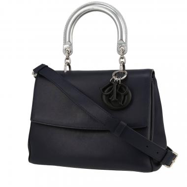 Bolso bandolera Dior  Be Dior en cuero azul marino y cuero plateado